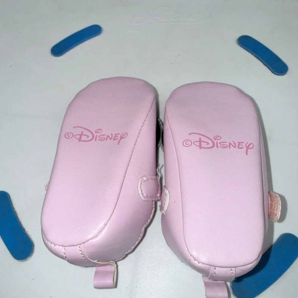 Disney Minnie Mouse Baby Girl Pink Crib Shoes Mary Jane Bow 6-9 Months